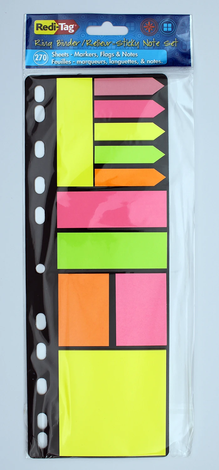 Redi-Tag Ring Binder Stick Note and Page Flag Set
