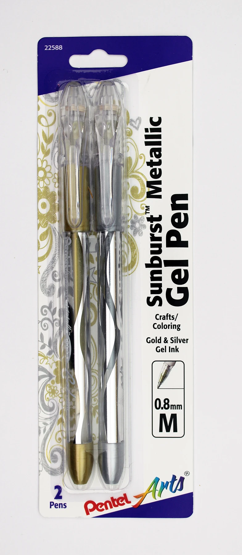 Pentel Sunburst Metallic Gel Pen - 2 Pack