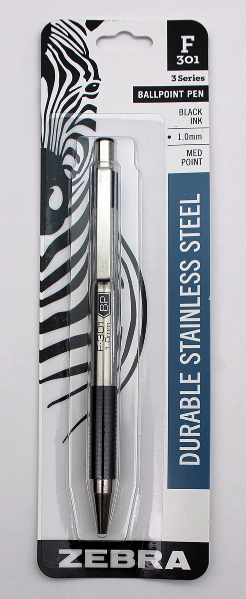 Zebra F-301 Ballpoint Retractable Pen 1.0mm - Black