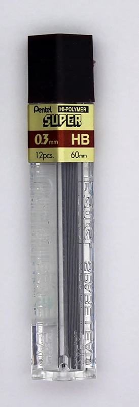 Pentel Super Hi-Polymer Lead 0.3mm - HB