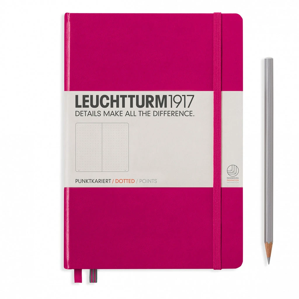 Leuchtturm1917 Medium A5 Notebook, Berry - Dot Grid