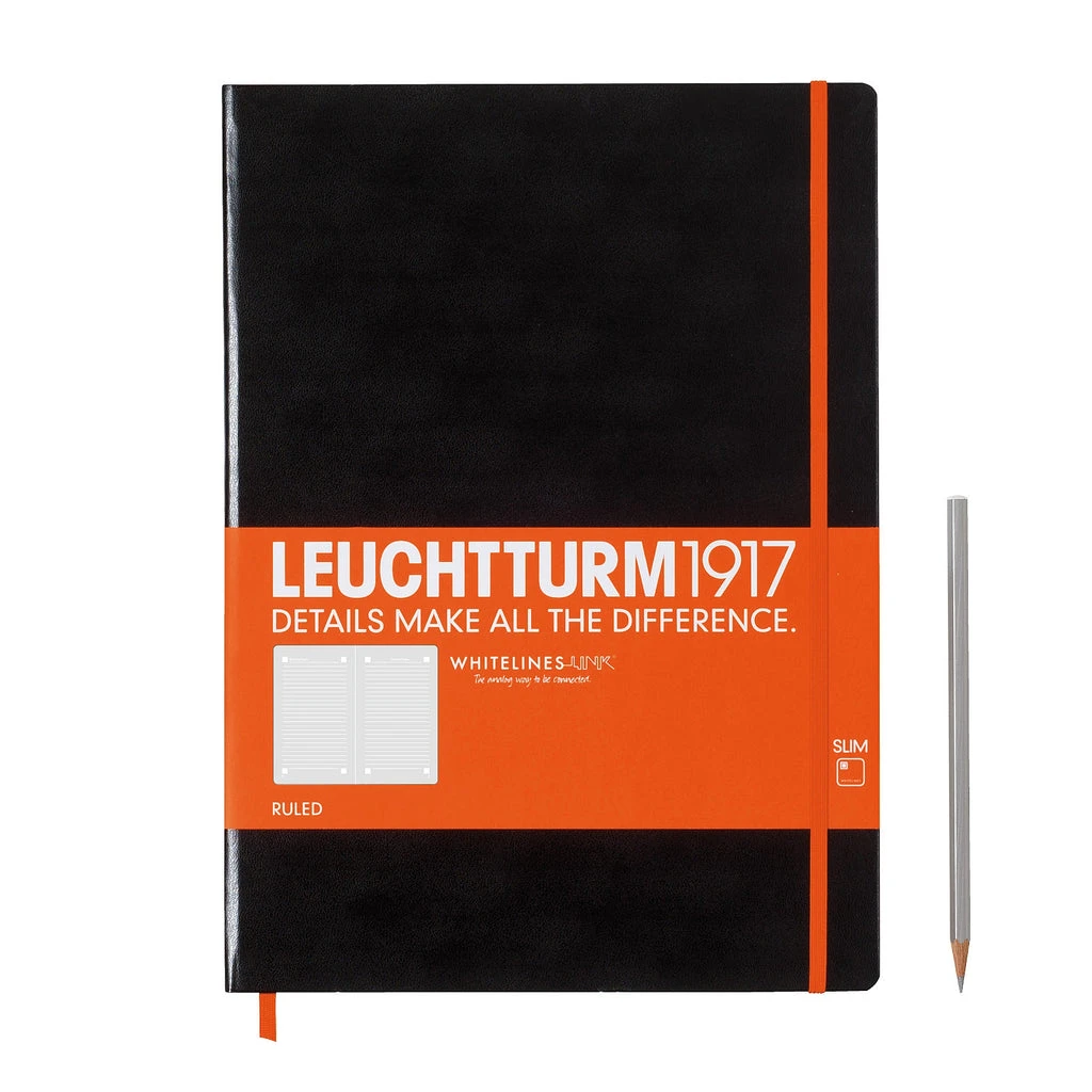 Leuchtturm1917 - Whitelines Hardcover Notebook - Master Slim (A4+) - Lined