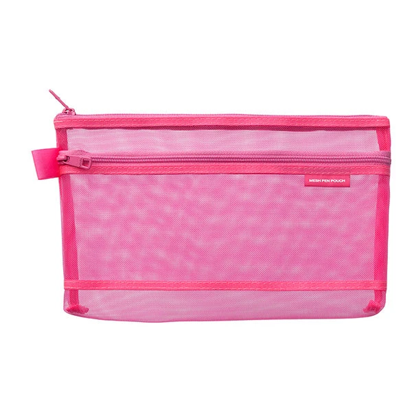 Midori Mesh Pen Pouch - Pink