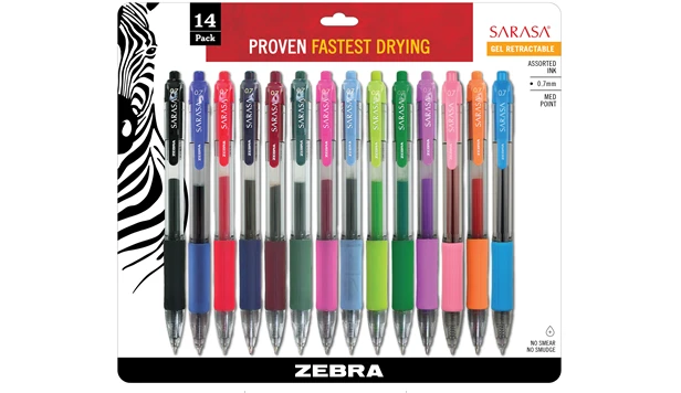 Zebra Sarasa Gel Retractable 0.7mm Assorted 14 Pack