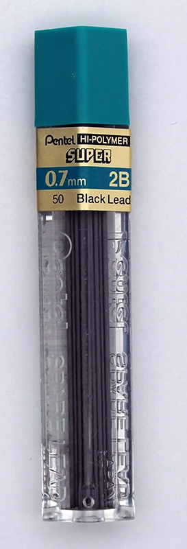 Pentel Super Hi-Polymer Lead 0.7mm - 2B