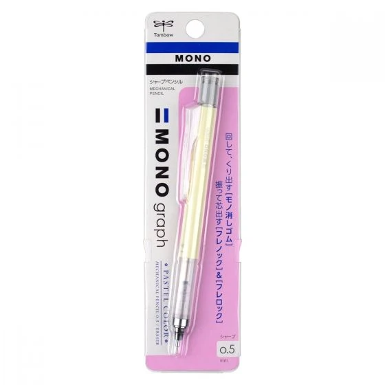 Tombow MONO Graph Mechanical Pencil, Pastel, Cream Yellow