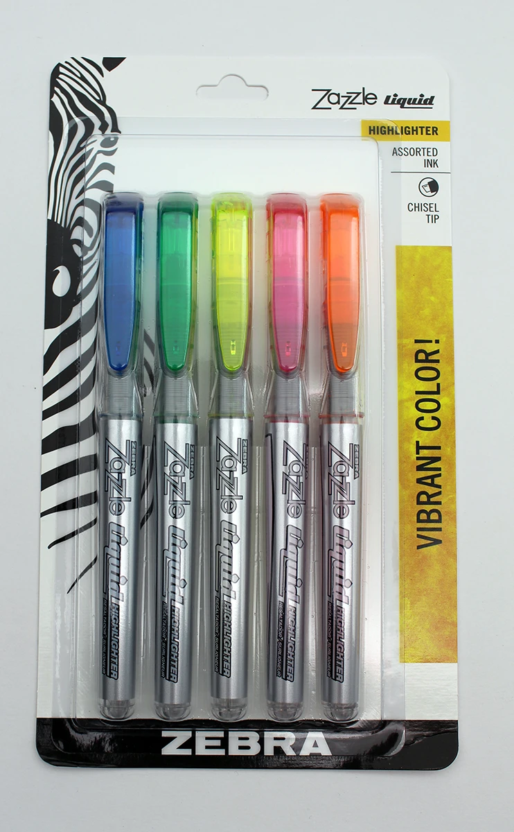Zebra Zazzle Liquid Highlighter Assorted 5 Pack