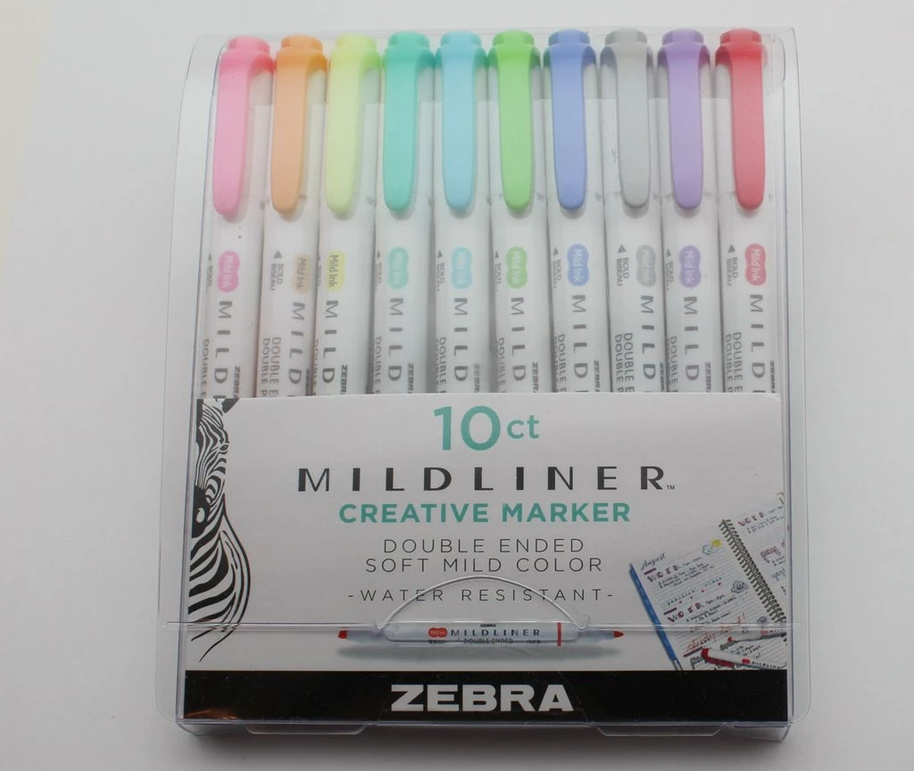 Zebra Mildliner Double Ended Highlighter Assorted 10 Pack