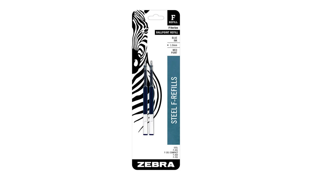 Zebra F-Refill 1.0mm Blue - 2 pack