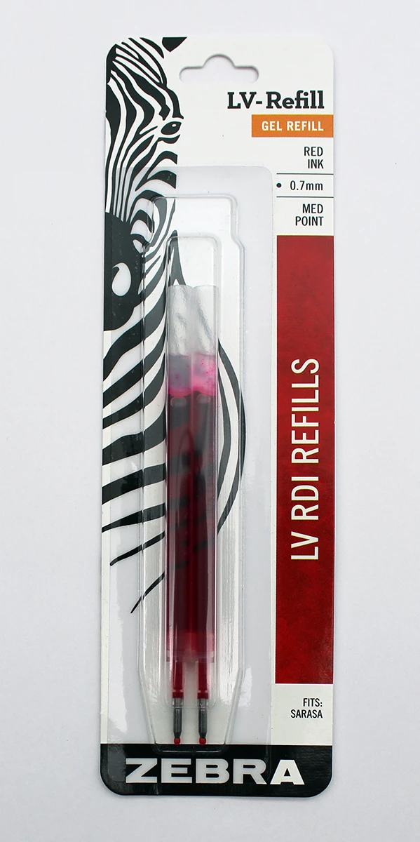 Zebra G-350 & Sarasa RDI LV/JF-Refill 0.7mm Red - 2Pack