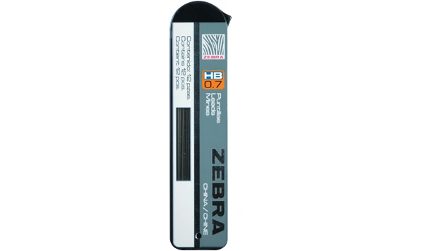 Zebra Standard HB Mechanical Pencil Lead Refill 0.7mm 12 Piece