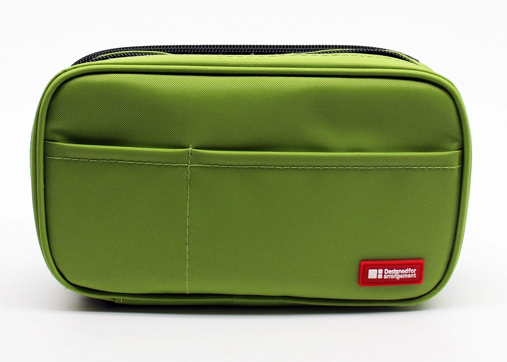 Lihit Lab Book Style Pen Case - Double - Green