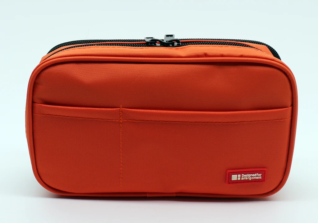 Lihit Lab Book Style Pen Case - Double - Orange