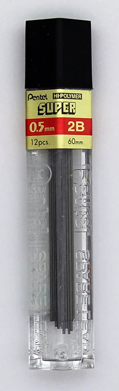 Pentel Super Hi-Polymer Lead 0.5mm - 2B