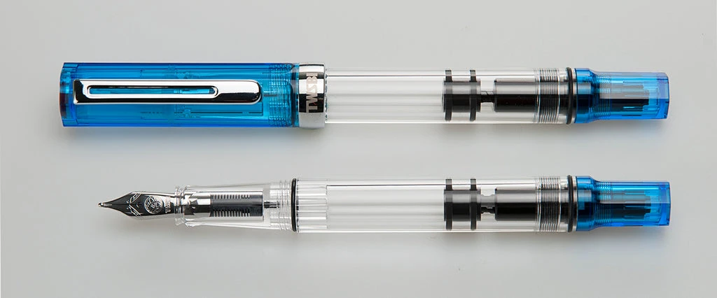 TWSBI ECO Fountain Pen Transparent Blue - 1.1mm Stub