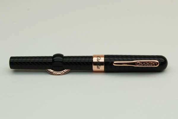 Conklin Mark Twain Crescent Filler Fountain Pen - Black Chase, Medium