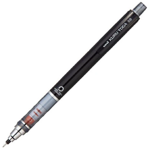 Uni Kuru Toga Mechanical Pencil - Black - 0.5mm