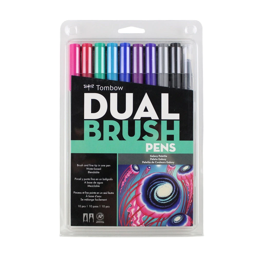 Tombow Dual Brush Pen Set, 10 Galaxy
