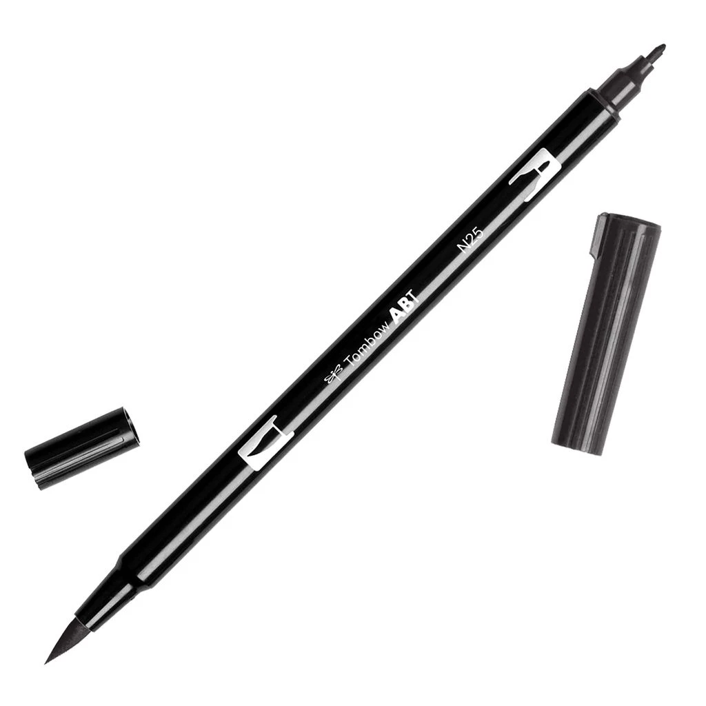 Towbow Dual Brush Pen - Lamp Black (N25)