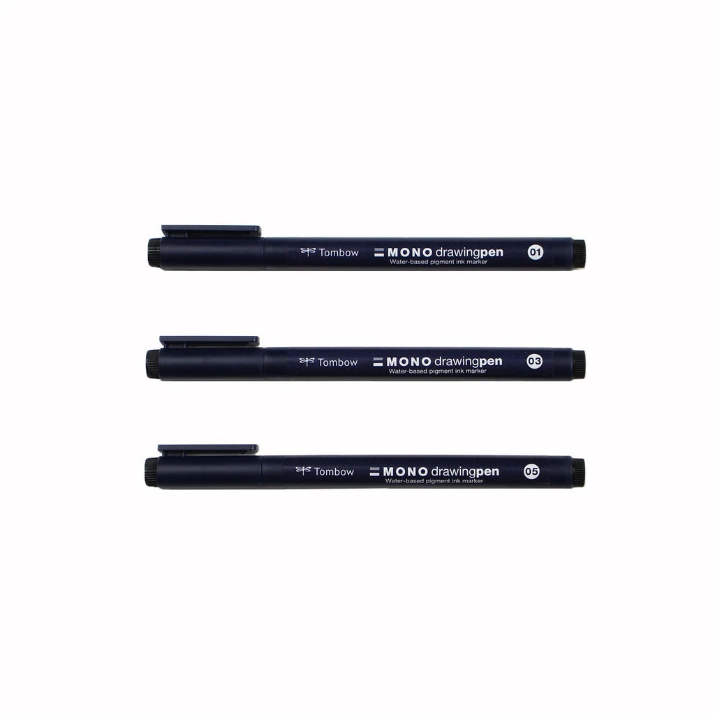 Tombow MONO Drawing Pen, 3-Pack