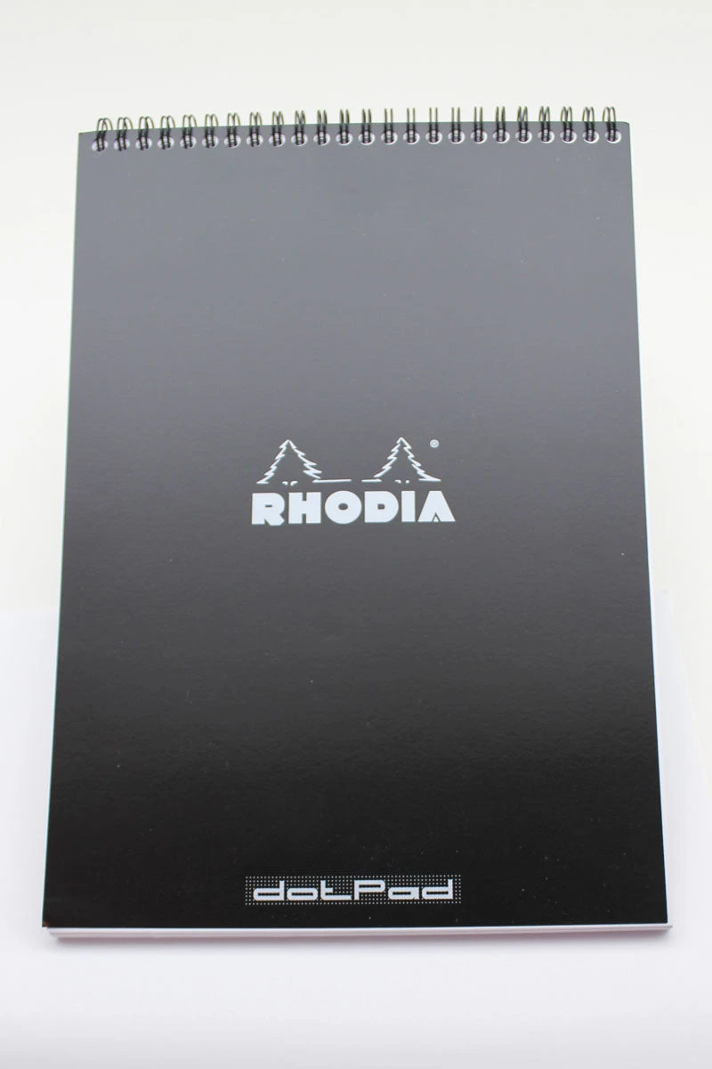 Rhodia No. 18 Dot Grid Wirebound Pads - Black 8-1/4 x 11-3/4