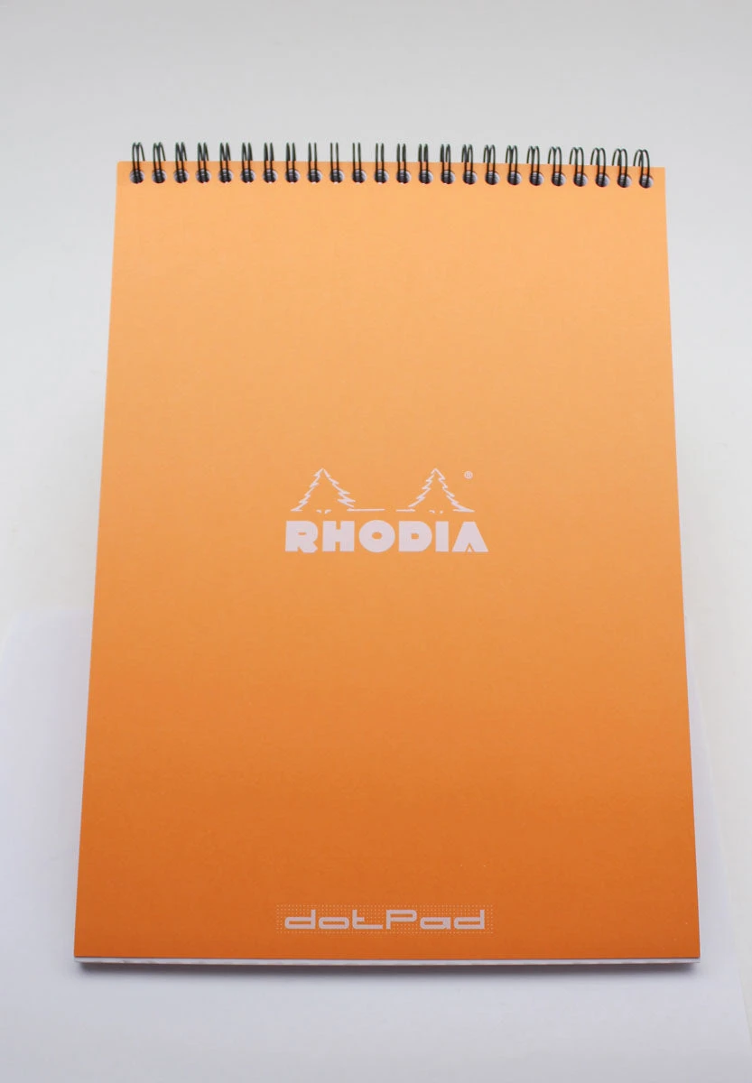 Rhodia No. 18 Dot Grid Wirebound Pads - Orange 8-1/4 x 11-3/4