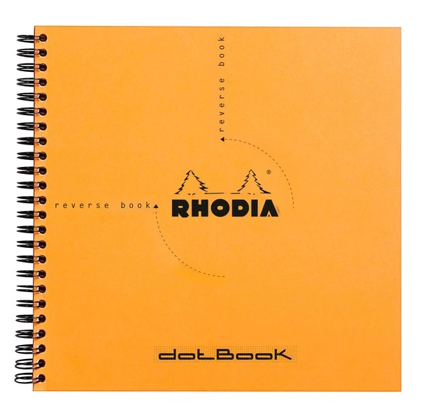 Rhodia Classic Reverse Book Wirebound - Orange 8-1/4 x 8-1/4