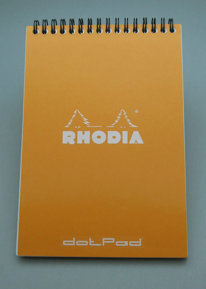 Rhodia Dot Grid Wirebound Pads - Orange 6 x 8 ¼