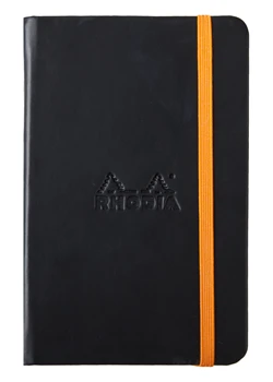 Rhodia A5 Rhodiarama Webnotebook Black Lined 96 Sheets - 5 ½ x 8 ¼