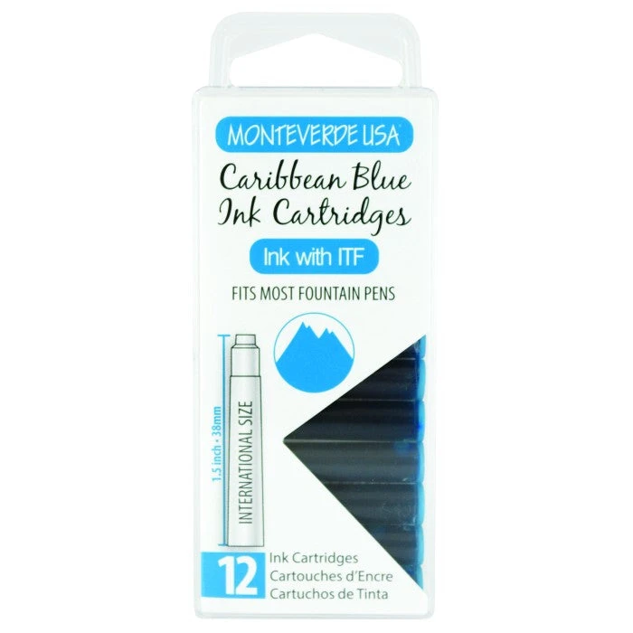 Monteverde Caribbean Blue Ink - Cartridges