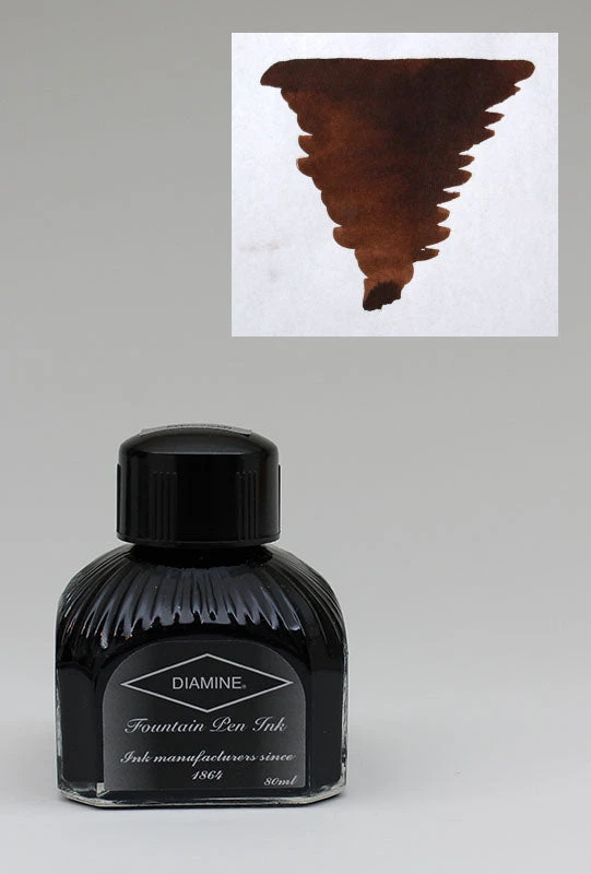 Diamine Chocolate Brown Ink - 80ml Bottle