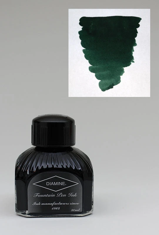 Diamine Green/Black Ink - 80ml Bottle