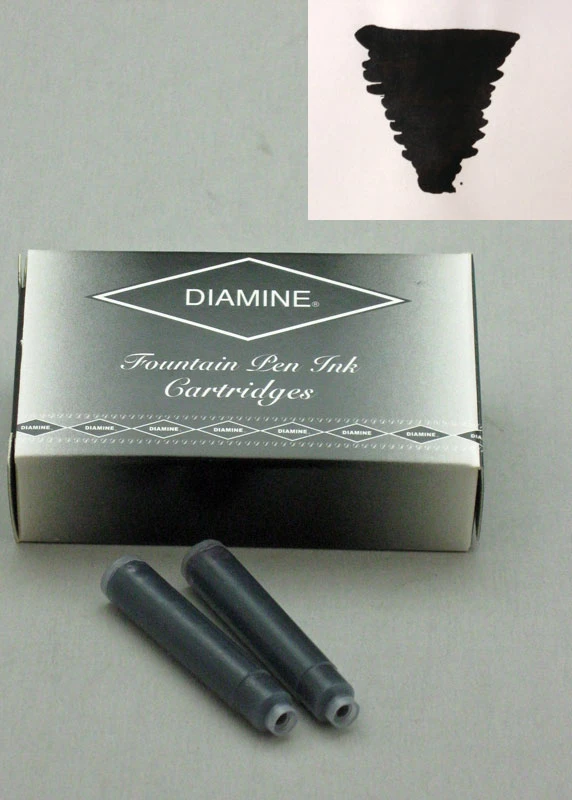 Diamine Jet Black Ink - Cartridges
