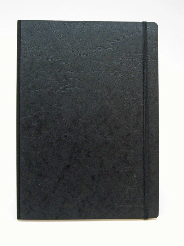Clairefontaine Basic Notebooks Side Clothbound 8 ¼ x 11 ¾ - Black Cover