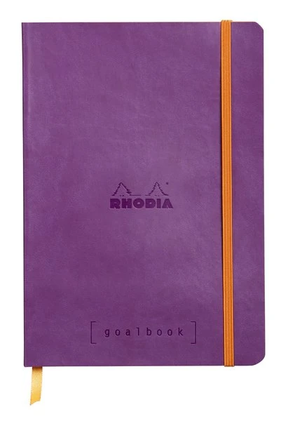 Rhodia A5 Goal Book, Purple, Dot Grid 120 Sheets - 5 ½ x 8 ¼