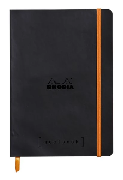 Rhodia A5 Goal Book, Black, Dot Grid 120 Sheets - 5 ½ x 8 ¼