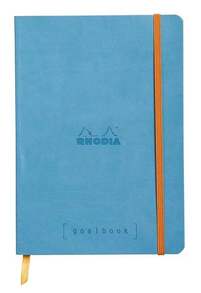 Rhodia A5 Goal Book, Turquoise, Dot Grid 120 Sheets - 5 ½ x 8 ¼
