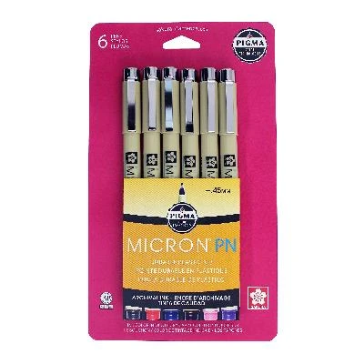 Sakura Pigma Micron PN 6 Pack Assorted